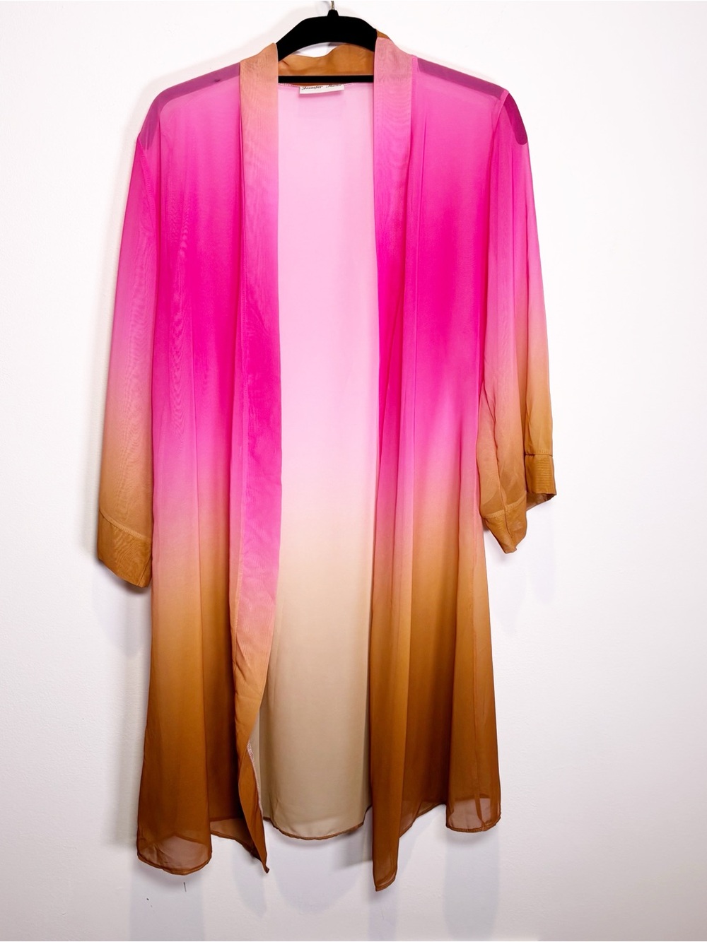 Jennifer Miller Sheer Kimono Sleeve Coverup